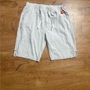 Men's Light Gray Athletic Drawstring Shorts